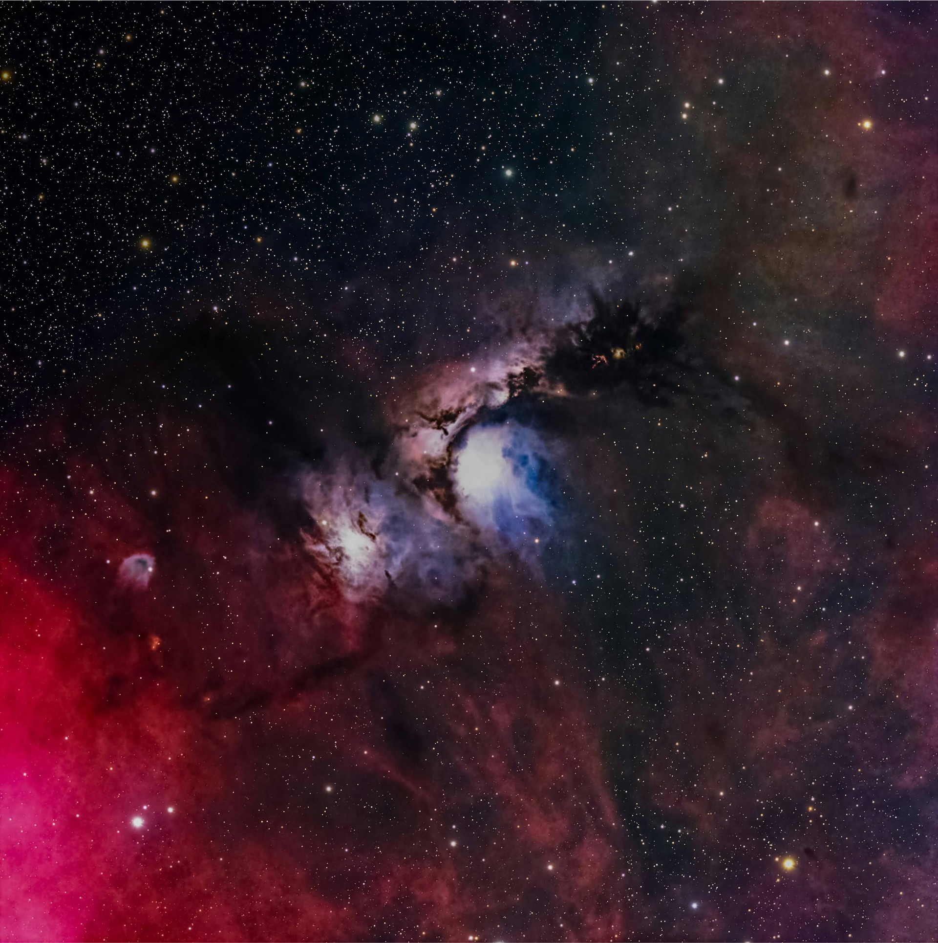 Artistic impression of the extragalactic sky