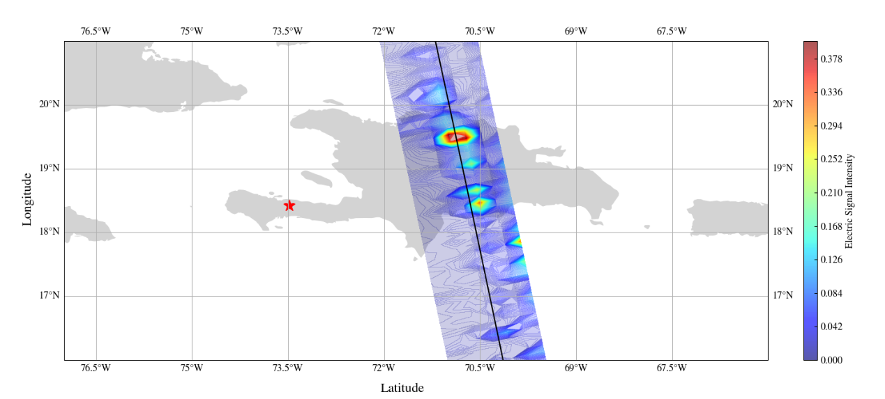 CSES-01 detection of Haiti Earthquake in 2021